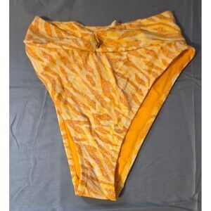 Aerie Orange High Cut Cheeky Swim Bathing Suit Bottom Size Small S New